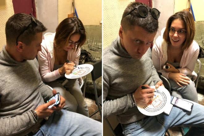 Агата Муцениеце и Павел Прилучный на съемках сериала "Клетка" Агата Муцениеце и Павел Прилучный на съемках сериала "Клетка"