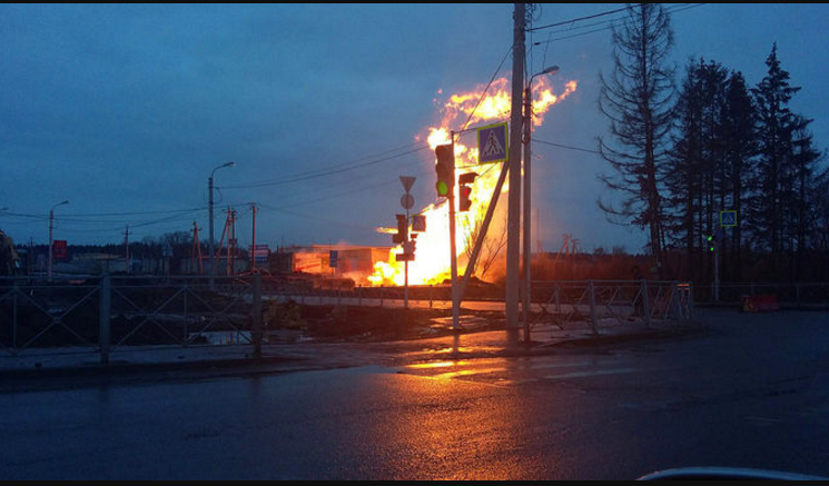 Разрыв газопровода в Подмосковье Разрыв газопровода в Подмосковье