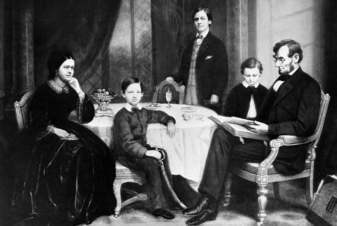 Авраам Линкольн с семьей