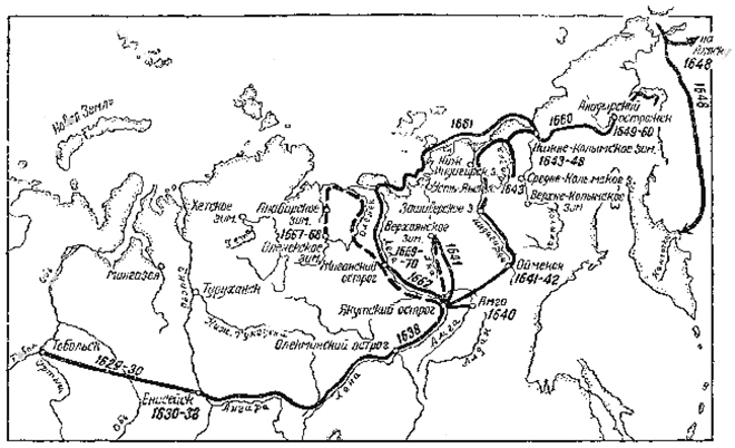 Карта Семена Дежнева