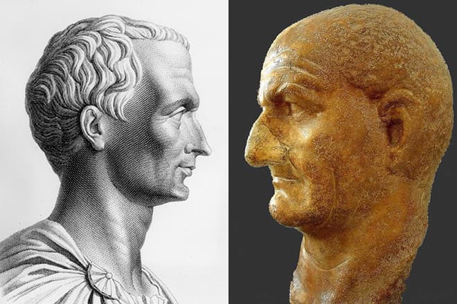 Нос в древности. Профили носа греческий Римский. Римский нос с горбинкой. Римский профиль лица и греческий.