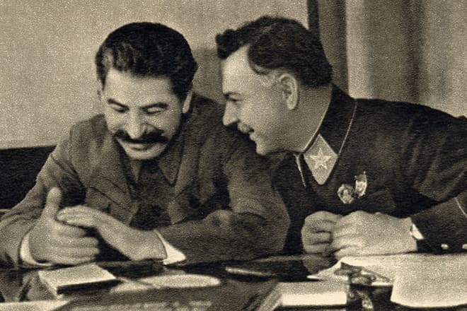 Иосиф Сталин и Климент Ворошилов
