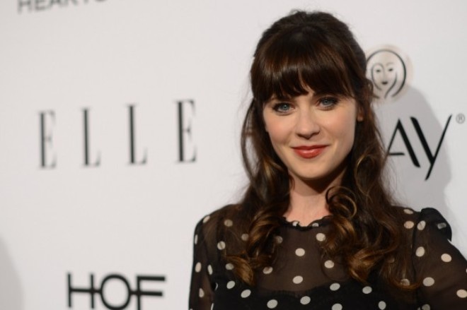 The actress Zooey Deschanel The actress Zooey Deschanel