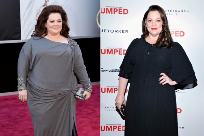 Melissa McCarthy before and after losing weight Melissa McCarthy before and after losing weight