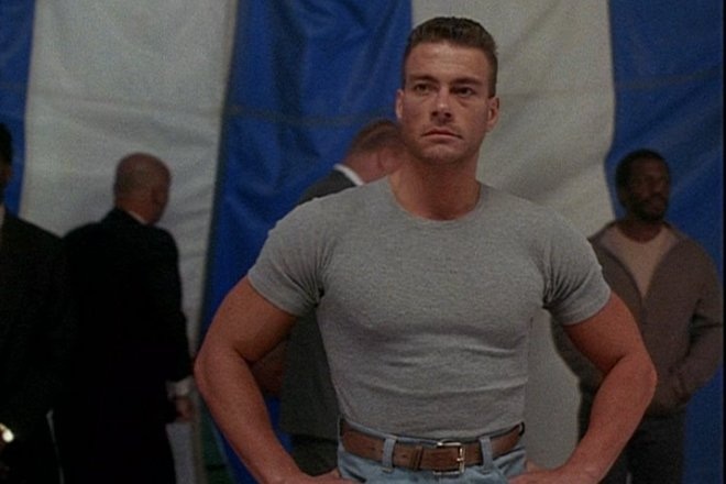 Jean-Claude Van Damme in the movie Lionheart Jean-Claude Van Damme in the movie Lionheart