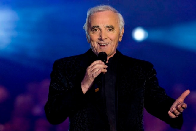 The singer Charles Aznavour The singer Charles Aznavour
