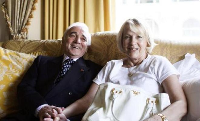 Charles Aznavour with his wife, Ulla Charles Aznavour with his wife, Ulla