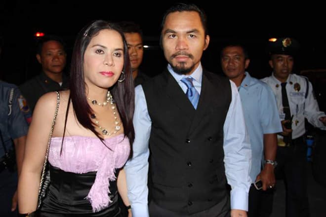 Manny Pacquiao and his wife