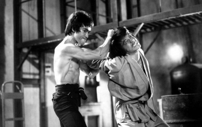 Bruce Lee and Jackie Chan in the movie Enter the Dragon Bruce Lee and Jackie Chan in the movie Enter the Dragon