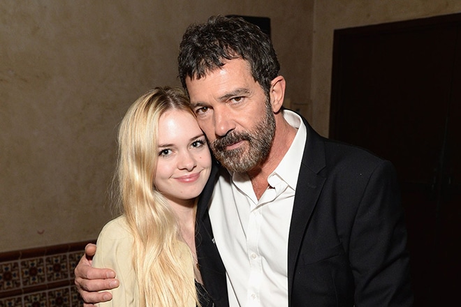 Antonio Banderas with his daughter