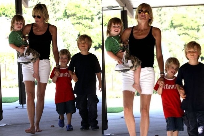 Sharon Stone with children Sharon Stone with children