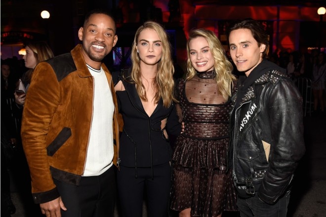 Will Smith, Cara Delevingne, Margot Robbie, and Jared Leto Will Smith, Cara Delevingne, Margot Robbie, and Jared Leto