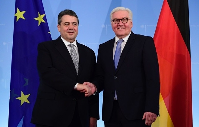 Sigmar Gabriel and Frank-Walter Steinmeier Sigmar Gabriel and Frank-Walter Steinmeier