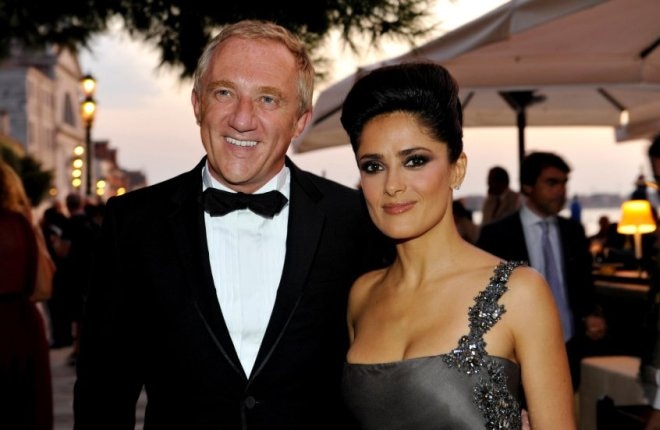 Salma Hayek with her husband