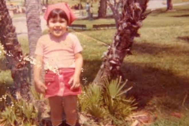 Eva Mendes in her childhood Eva Mendes in her childhood