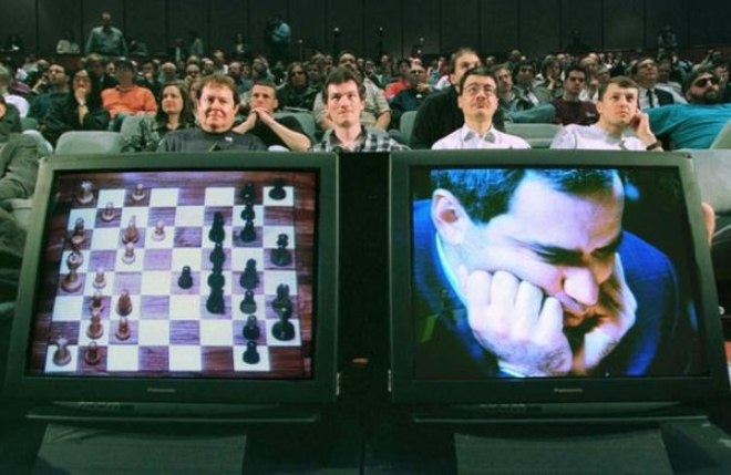 Garry Kasparov during the match against Deep Blue Garry Kasparov during the match against Deep Blue