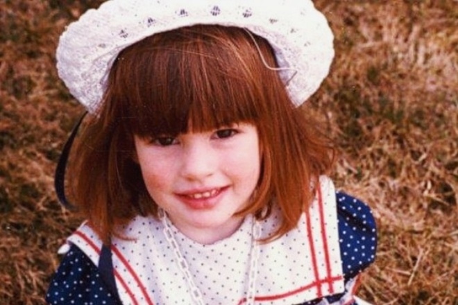 Anne Hathaway in her childhood Anne Hathaway in her childhood