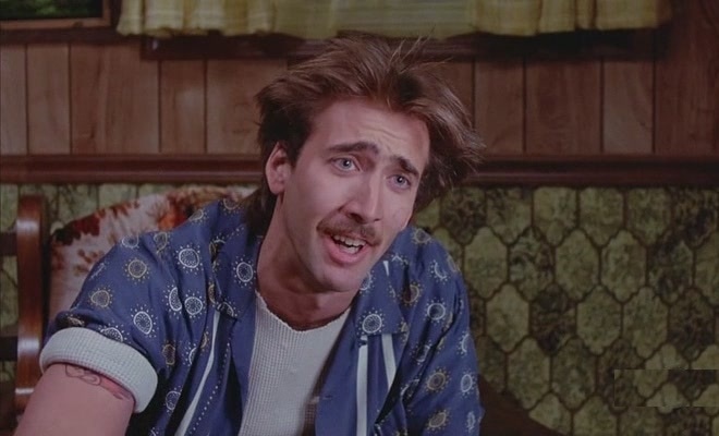 Nicolas Cage in the movie "Raising Arizona" Nicolas Cage in the movie "Raising Arizona"