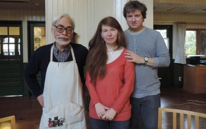 Хаяо Миядзаки, Наталия Хлюстова и Антон Долин Хаяо Миядзаки, Наталия Хлюстова и Антон Долин
