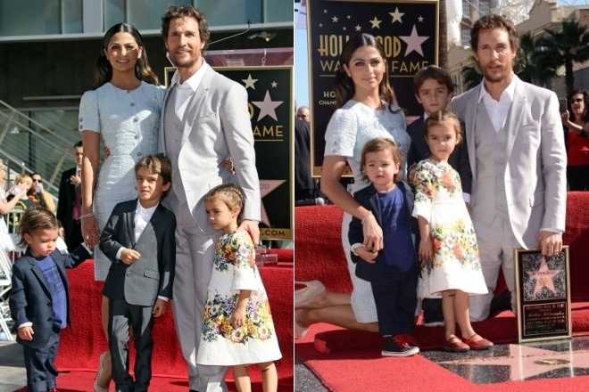 Matthew McConaughey with his wife and children Matthew McConaughey with his wife and children