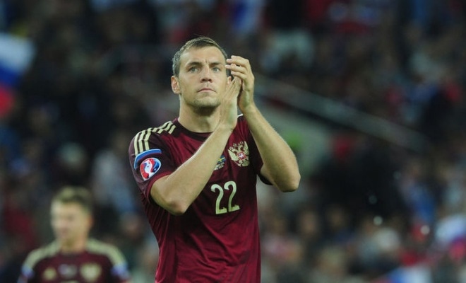 Artem Dzyuba in the Russian national team Artem Dzyuba in the Russian national team
