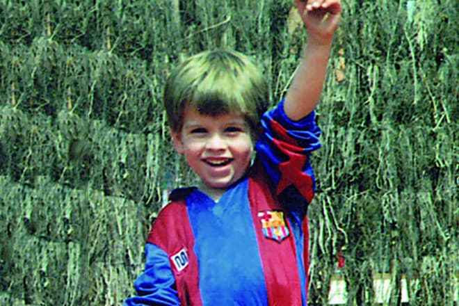 Gerard Piqué in his childhood