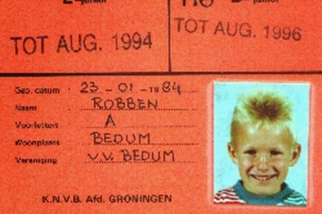 Arjen Robben’s school document