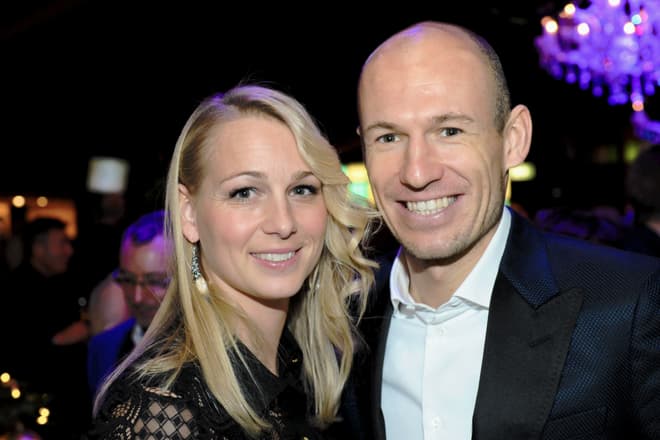 Arjen Robben with his wife Bernadien Eillert