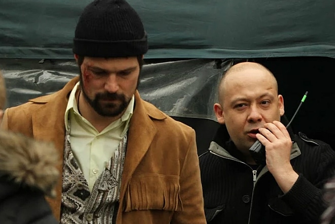 Алексей Герман на съемочной площадке фильма "Довлатов" Алексей Герман на съемочной площадке фильма "Довлатов"