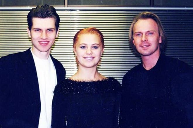 Первый состав группы «Турбомода»: Дмитрий Кохановский, Анна Пальцева и Андрей Макиенко