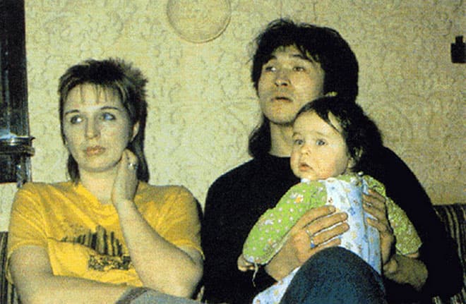 Виктор Цой с женой и сыном
