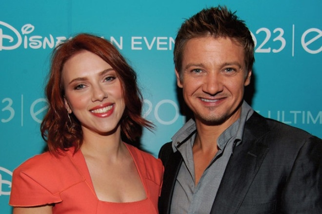 Scarlett Johansson and Jeremy Renner Scarlett Johansson and Jeremy Renner
