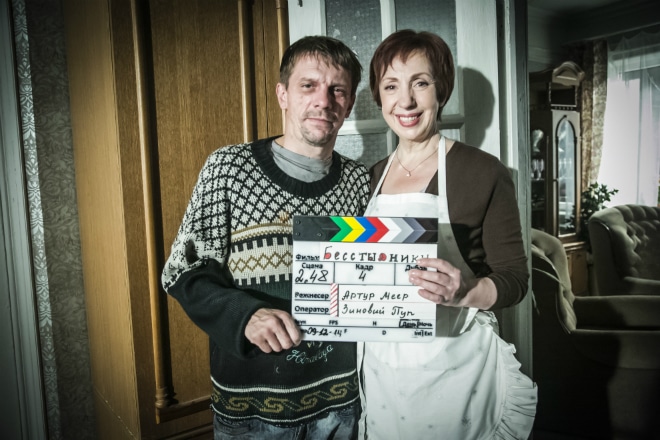 Алексей Шевченков на съемках сериала "Бесстыдники" Алексей Шевченков на съемках сериала "Бесстыдники"