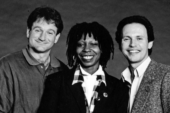 Robin Williams Whoopi Goldberg and Billy Crystal Robin Williams Whoopi Goldberg and Billy Crystal