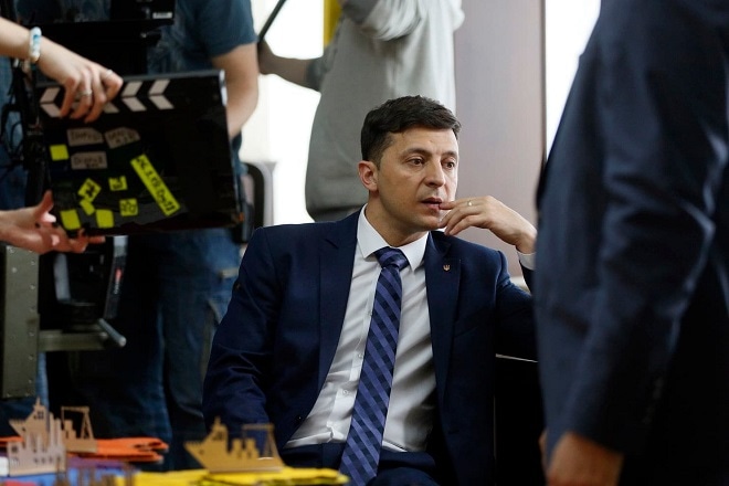 Volodymyr Zelensky in the movie Servant of the People Volodymyr Zelensky in the movie Servant of the People