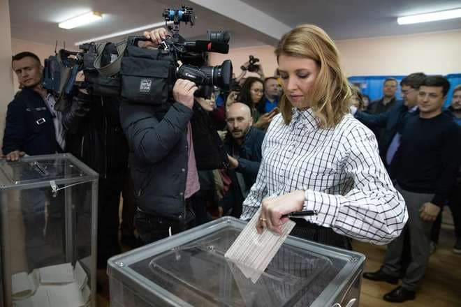 Елена Зеленская на выборах Президента Украины в 2019 году