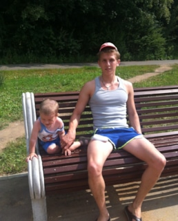 Алексей Щербаков с сыном