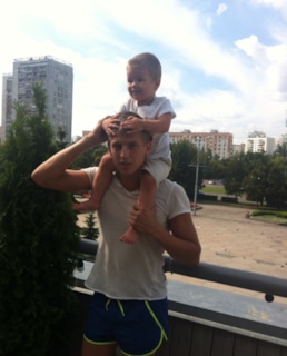 Алексей Щербаков с сыном