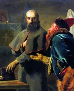 Последние минуты митрополита Филиппа. Художник Н. В. Неврев