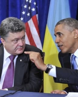 Barack Obama y Poroshenko