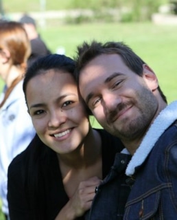 Ник Вуйчич с женой