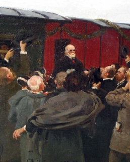 Толпа встречает Николая Пирогова