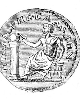 Монета с изображением Пифагора