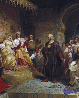 Христофор Колумб перед королевой