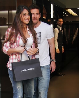 Антонелла Рокуццо и Лионель Месси