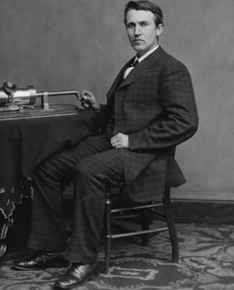 Томас Эдисон в молодости