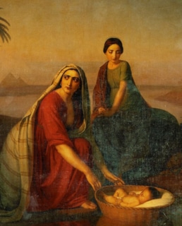 Моисей, опускаемый матерью на воды Нила