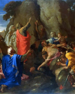 Моисей источает воду из скалы