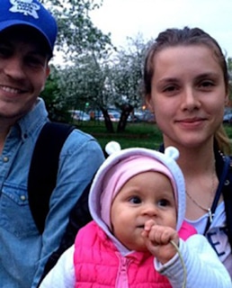 Любовь Баханкова с мужем и дочерью