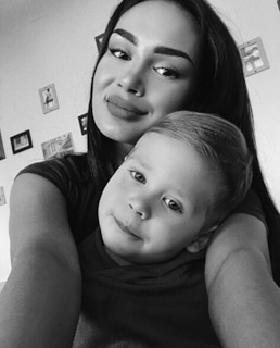 Аида Уразбахтина с сыном